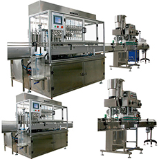 全自動容積式灌裝、壓/旋蓋流水線（適用于1－4L，0.5－1L小桶）